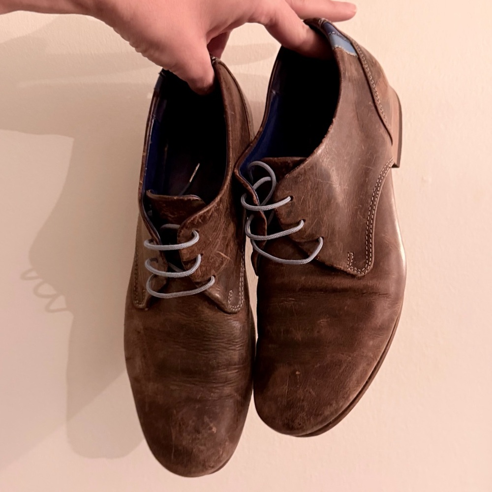 John Fluevog Radio Classic Derby Shoes Sz 40